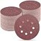 POTUINOM 100 PCS 5 Inch Sanding Discs 60 Grit Round Hook and Loop Sandpaper for Random Orbital Sander