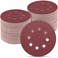 POTUINOM 100 PCS 5 Inch Sanding Discs 60 Grit Round Hook and Loop Sandpaper for Random Orbital Sander