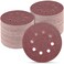 POTUINOM 100 PCS 5 Inch Sanding Discs 60 Grit Round Hook and Loop Sandpaper for Random Orbital Sander