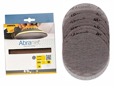 Mirka Abranet Net Disc 6 inchGrit 220 Sandpaper Sanding Discs Hook and Loop 10 pcs 9A241220RP