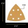 Dura-Gold DuraGold Premium Triangle Mouse Sanding Sheets 240 Grit Box of 24 6 Hole Pattern Hook Loop Triangular Shaped Mouse Sander Discs Aluminum Oxide Abrasive Sandpaper Woodworking Crafting
