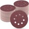 POTUINOM 100 PCS 5 Inch Sanding Discs 40 Grit Round Hook and Loop Sandpaper for Random Orbital Sander