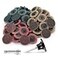 SUNJOYCO 90pcs 2 inch Quick Change Sanding Discs Nylon Surface Conditioning Discs 14 Roll Lock Holder Die Grinder Sanding Disc for Surface Strip Grind Polish Burr FinishFine Medium Coarse
