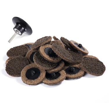 S SATC 25PCS Quick Change Disc 2 Inch Sanding Discs Surface Conditioning Disc for Die Grinder Surface Prep Strip Grind Polish Burr Finish Rust Paint Removal Coarse