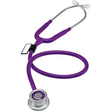 MDF Instruments Pulse Time 2in1 Digital LCD Clock and Single Head Stethoscope Purple MDF74008