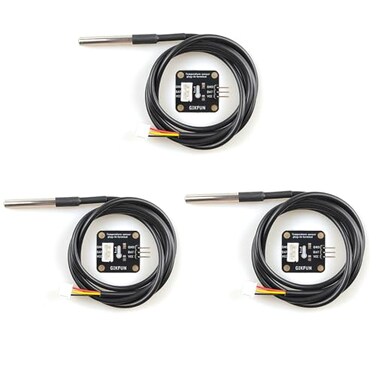 Gikfun 1M DS18B20 Waterproof Digital Temperature Sensor with Adapter Module for Arduino Pack of 3 Sets EK1183