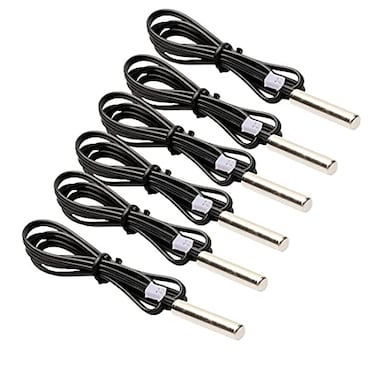 HiLetgo 6pcs NTC Temperature Sensor 5K 10K 1 NTC B3950 Waterproof Probe Thermistor Accuracy Temperature Sensor Precision Temperature Probe 1M