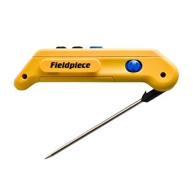 Fieldpiece SPK2 Pocket Thermometer Folding Probe Digital Temperature Meter with Extended Reach Backlit Display FastResponse Tip for HVACR