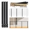 Muzata 812FT Modular Black Side Mount Cable Railing Kit 36 Inch 3 Level Post Kit Complete Set Cable Railing System for Decks Length Adjustable Easy DIY with Paper User Guide No Handrail RW21