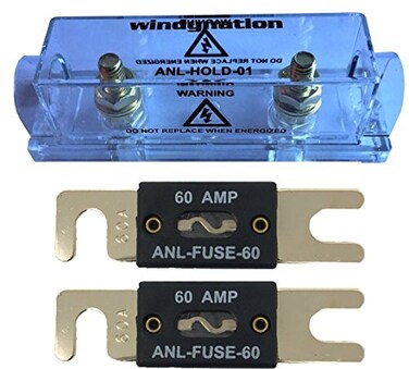 WindyNation ANL Fuse Holder Fuse 2pcs 60A