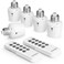 SURAIELEC Remote Control Light Socket E26 E27 Bulb Base 100FT Range Wall Mountable Wireless Light Switch for Lamps Pull Chain Light Fixture Pull String 5 Sockets 2 Remotes Shorter Version