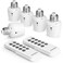 SURAIELEC Remote Control Light Socket E26 E27 Bulb Base 100FT Range Wall Mountable Wireless Light Switch for Lamps Pull Chain Light Fixture Pull String 5 Sockets 2 Remotes Shorter Version