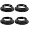 DiCUNO E12 Lamp Shade Collar Rings E12 E14 Threaded Candelabra Base Retainer Lock Socket Replacement C7 Small Night Light Holder Inside Diameter 11 inches 28mm Black 4Pack
