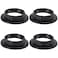 DiCUNO E12 Lamp Shade Collar Rings E12 E14 Threaded Candelabra Base Retainer Lock Socket Replacement C7 Small Night Light Holder Inside Diameter 11 inches 28mm Black 4Pack