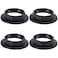 DiCUNO E12 Lamp Shade Collar Rings E12 E14 Threaded Candelabra Base Retainer Lock Socket Replacement C7 Small Night Light Holder Inside Diameter 11 inches 28mm Black 4Pack