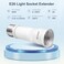 DiCUNO E26 315413Inch8105CM Extension Flexible Socket Extender Adapter E26 Edison Screw Converter Light Socket Extender Lamp Bulb Extension 6Pack