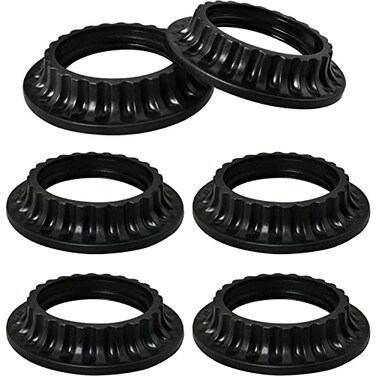 LUORNG 6PCS E26 Light Socket Rings Lamp Shade Collar Ring Lock Socket Replacement Adapter Ring Retainer Rings for Light Fixtures