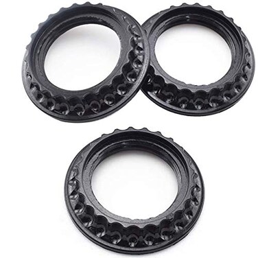 OZXNO 3 Pcs Phenolic Socket Shade Ring Lamp Shade Collar Rings E26 Light Socket Rings Retainer Rings and Replacement Adapter for Phenclic Sockets Only Outside Diameter 2316Black