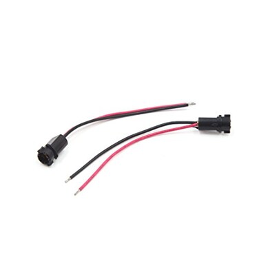 uxcell 2Pcs T5 Panel Light Lamp Bulb Extension Wire Harness Socket Connector for Car