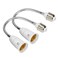 RONG&LAN RONGLAN E27 Flexible Light Bulb Lamp Socket Adapter ExtenderAdjustable Edison Bulb Socket Extension for Home Light FixturesLED Grow Light Socket Stand etc 1575inch2Pack