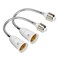 RONG&LAN RONGLAN E27 Flexible Light Bulb Lamp Socket Adapter ExtenderAdjustable Edison Bulb Socket Extension for Home Light FixturesLED Grow Light Socket Stand etc 1575inch2Pack