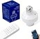 QIACHIP Remote Control Light Socket E26 E27 Bulb Socket Adapter ZigBee Smart Light Holder Compatible with Alexa Echo Voice Control Requires Zigbee Hub