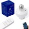 QIACHIP Remote Control Light Socket E26 E27 Bulb Socket Adapter ZigBee Smart Light Holder Compatible with Alexa Echo Voice Control Requires Zigbee Hub