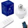 QIACHIP Remote Control Light Socket E26 E27 Bulb Socket Adapter ZigBee Smart Light Holder Compatible with Alexa Echo Voice Control Requires Zigbee Hub