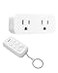 DEWENWILS Wireless Remote Control Outlet 2 Independent Control Sockets Electrical Remote Light Switch No Interference Remote Outlet Switch No Wiring 15A1875W 100 FT Range