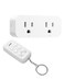 DEWENWILS Wireless Remote Control Outlet 2 Independent Control Sockets Electrical Remote Light Switch No Interference Remote Outlet Switch No Wiring 15A1875W 100 FT Range