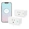 junlit Mini Smart Plug 15A WiFi Plugs Work with Alexa Google Assistant Smart Outlet with Timer Group Controller WiFi Outlet for Home No Hub Required24G WiFi Only ETLFCC Approvel White 2 Pack