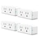 Govee Dual Smart Plug 4 Pack 15A WiFi Bluetooth Outlet Work with Alexa and Google Assistant 2in1 Compact Design Home App Control Remotely with No Hub Required Timer FCC and ETL Certified