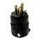 Leviton 515PR 15 Amp Rubber Plug Grounded 125 Volt 10Pack Black