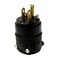 Leviton 515PR 15 Amp Rubber Plug Grounded 125 Volt 10Pack Black