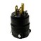 Leviton 515PR 15 Amp Rubber Plug Grounded 125 Volt 10Pack Black