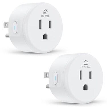 EIGHTREE Smart Plug Smart Home WiFi Outlet Compatible with Alexa Google Home Smart Socket with Remote Control Timer Function 24GHz WiFi Only