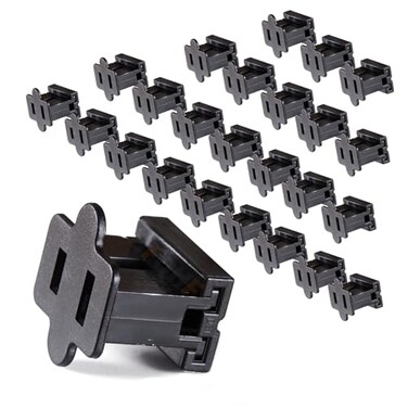 GFQHF Female Vampire Plug 25PCS SPT2 Black Electric Plugs for Christmas Light Strings Lamps and DIY ProjectsPlug connectors