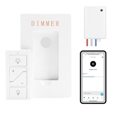 Humpptom Wireless Light Switch Remote Light Switch Compatible with Alexa Smart Wireless Dimmer Switch and Receiver Wall Lighting Fixture for Ceiling Lights Fans Lamps