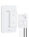 treewell TREEWELL Wireless Light Switch and Receiver Kit 200FT RF Range Remote Control Light Switch No Rewiring No Interference Wireless Wall Switch for Ceiling Light Fans Lamps PreProgrammed