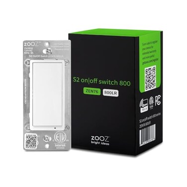 ZOOZ Zooz 800 Series ZWave Long Range S2 On Off Switch ZEN76 800LR White Simple Direct 3Way and 4Way Solution Works with Regular Switches No Aux Switch Needed ZWave Hub Required