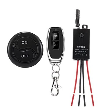 dstfuy Mini Wireless Switch 12V5V12V48V10A Relay Remote Switch for Lights328FT Long Range for Ceiling Lights Lamps Industrial Control and Security Fields