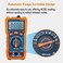 DEASOMIYE AutoRanging Digital Multimeter TRMS 6000 Counts AC DC Voltmeter Ohm Volt Amp Meter Electrical Multimeter Tester with NCV Measure Capacitance Current Resistance Temp Continuity Diode Duty Cyc