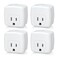 HBN Smart Plug Mini 15A WiFi Smart Outlet Works with Alexa Google Home Assistant Remote Control with Timer Function No Hub Required ETL Certified 24G WiFi Only 4Pack
