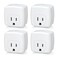HBN Smart Plug Mini 15A WiFi Smart Outlet Works with Alexa Google Home Assistant Remote Control with Timer Function No Hub Required ETL Certified 24G WiFi Only 4Pack