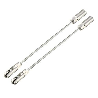 uxcell 2PCS 140mm551inch Flexible Fish Tape Replacement Leader Wire Cable Puller with Roller for 4mm Fish Tape Wire Puller