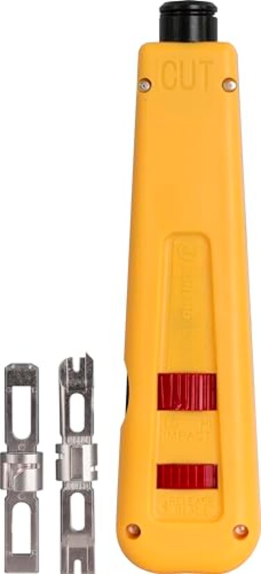 Jonard Tools EPD91461 Manual Punchdown Tool with 2 Steel Blades 66 and 110 for Punchdown Blocks