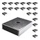 Master Magnetics Ceramic Latch Magnet Assemblies Rectangular with Center Hole Zinc Plated 1 Length 0875 Width 025 Height 7 Pound Pull Silver Pack of 20 CA403CNX20