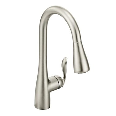 Moen Arbor Spot Resist Stainless OneHandle Pulldown Kitchen Faucet with Sprayer and a Reflex Docking System Kitchen Sink Faucet Featuring Power Boost for a Faster Clean 7594SRS