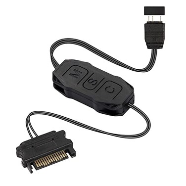 XMSJSIY ARGB Controller 5V 3 Pin RGB Controller CableSATA Power Supply Light Stripe Controller1 pcs