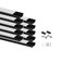 Besseto 10Pack 66Ft2M Black LED Aluminum ChannelLED Strip Light Diffuser Aluminum Channel Profile Housing Extrusion for Under Cabinet Counter and Stairs Black10Pack 66ft